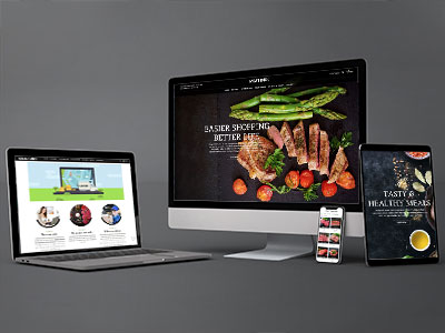 Cor Media Design Portfolio MEAT BOX Website on Devices